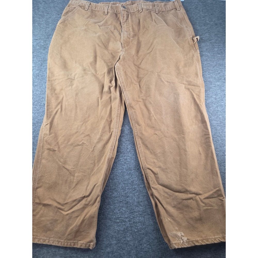 Carhartt Pants Mens 50x30 Brown B11-BRN Loose Original Fit Duck Canvas Work Wear